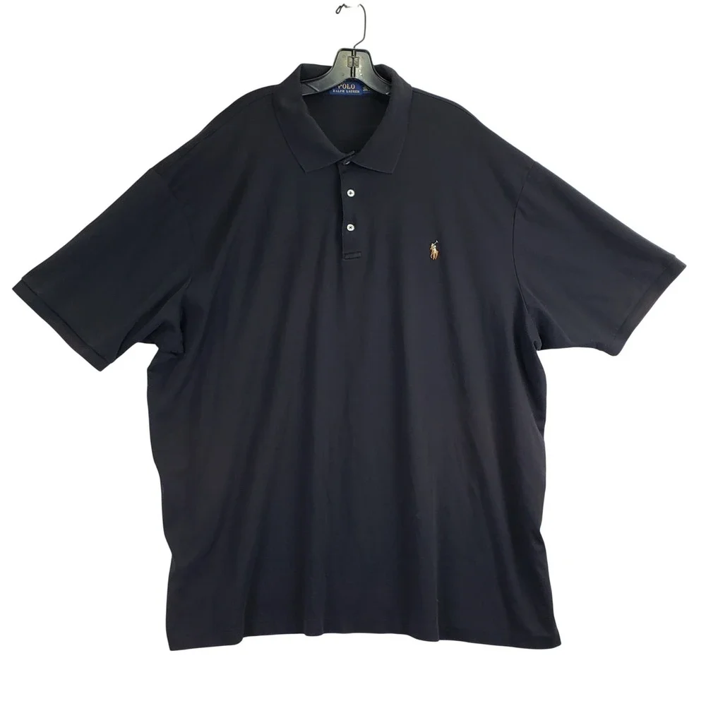 Polo Ralph Lauren Polo Shirt Mens 4XL Black Classic Preppy Designer